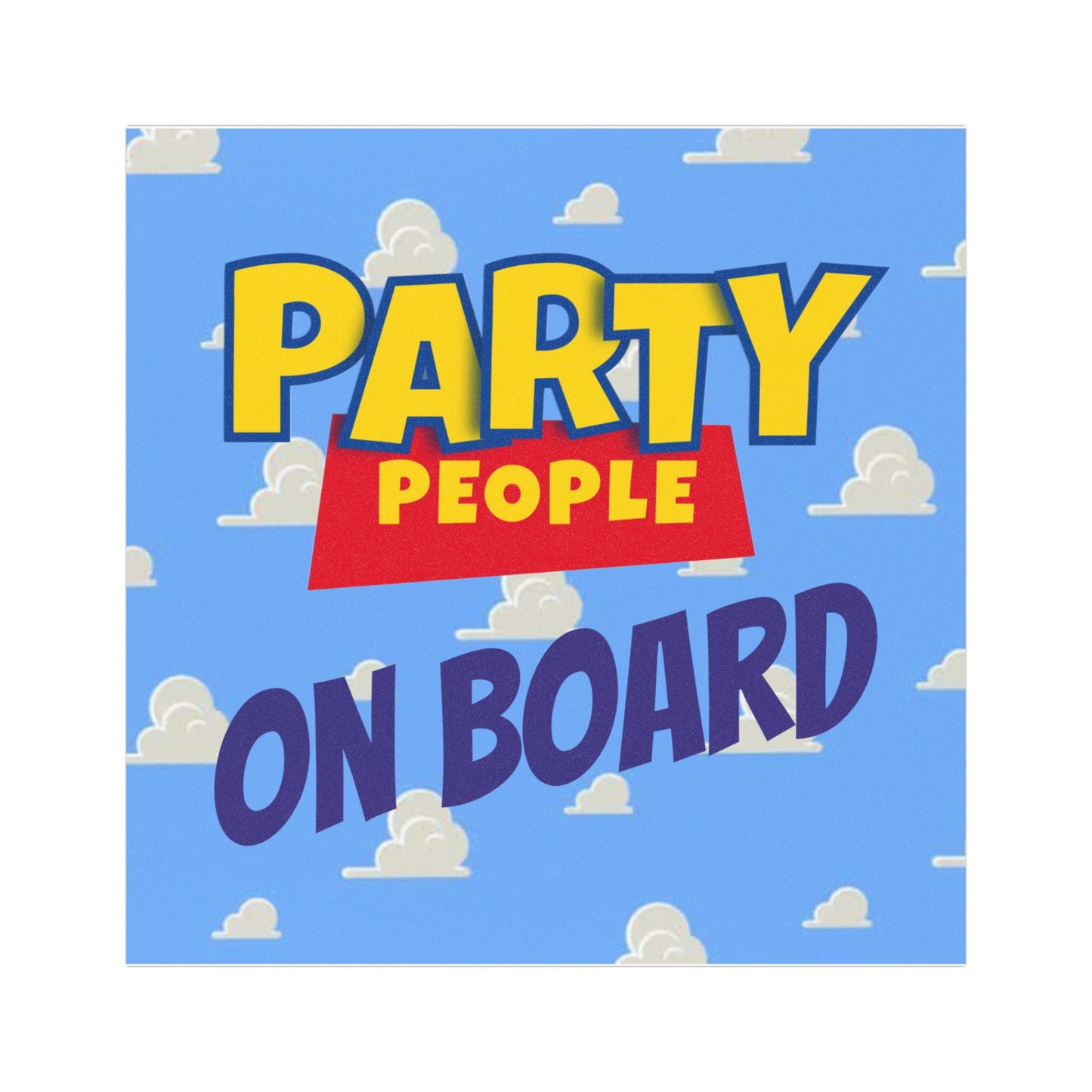 Party People On Board Car Magnet (5" x 5")