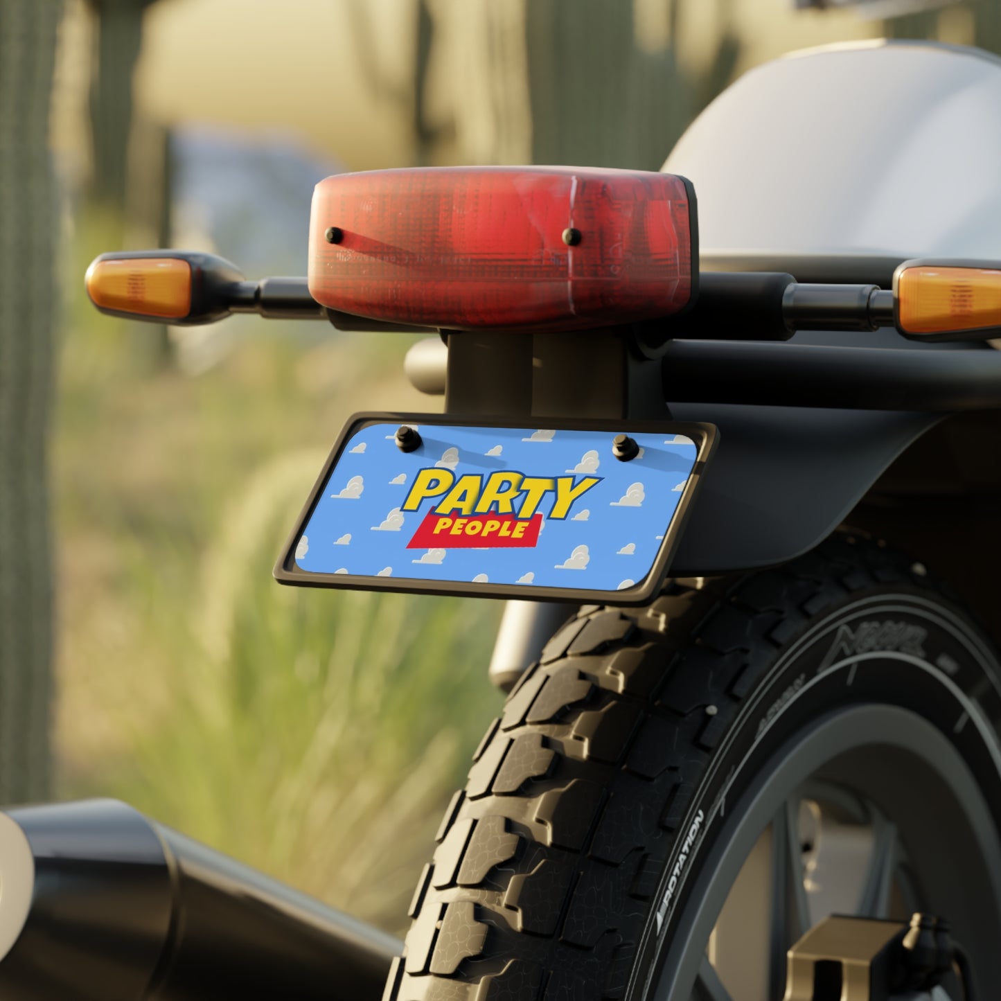 Party People Mini License Plate