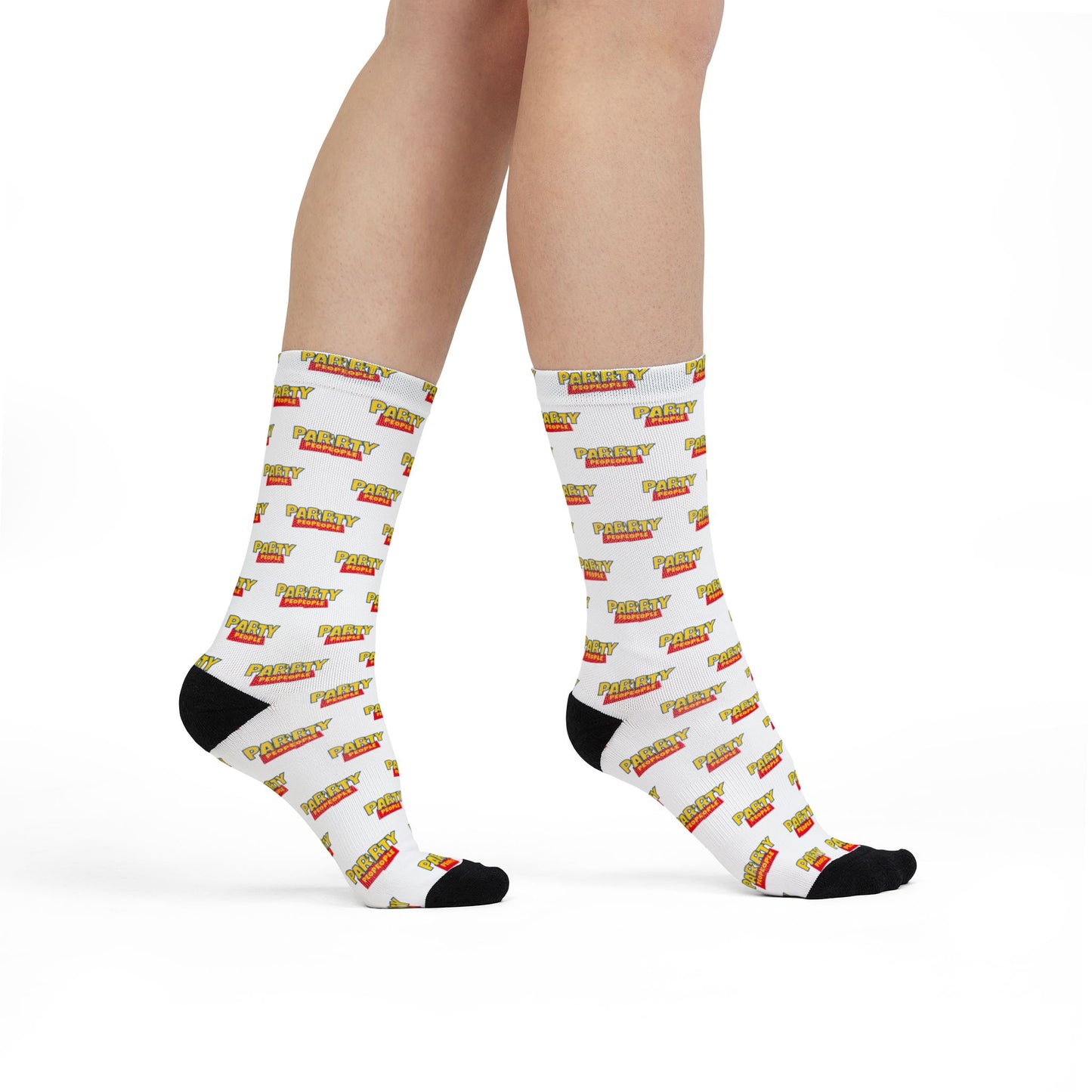 Party People Crew Socks (White)