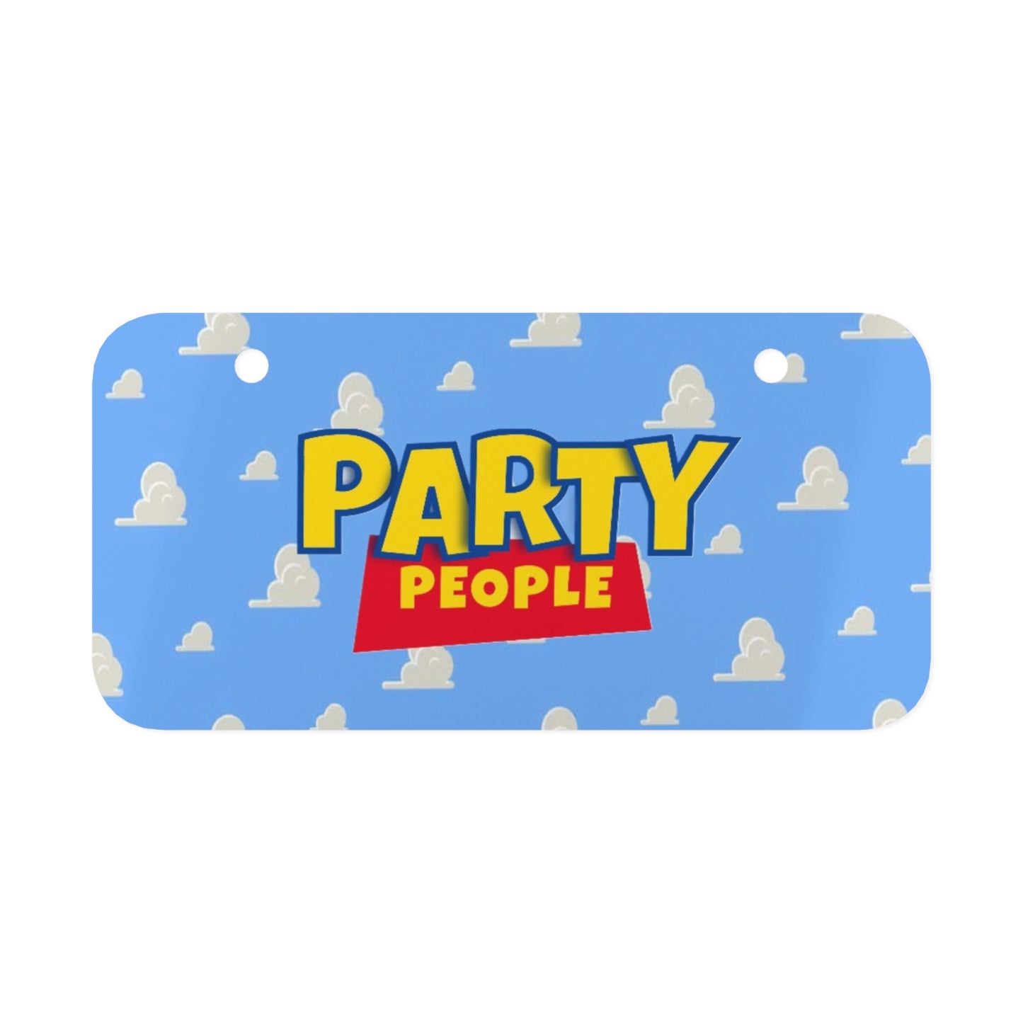 Party People Mini License Plate