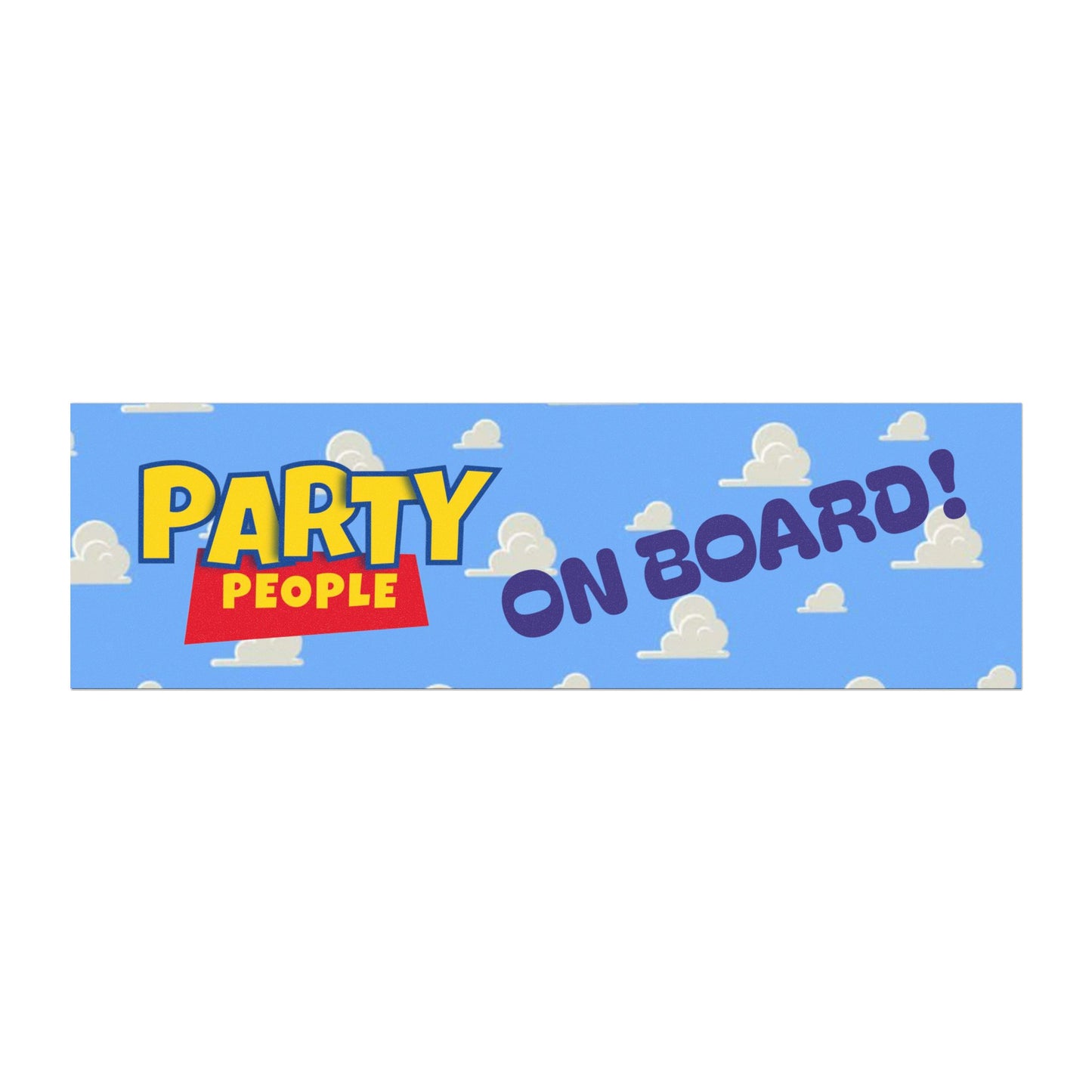 Party People On Board Car Magnet (10" x 3")