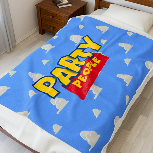 Party People Velveteen Blanket